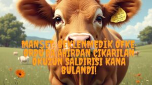 Manşet: Beklenmedik Öfke: Ordu’da Ahırdan Çıkarılan Öküzün Saldırısı Kana Bulandı!